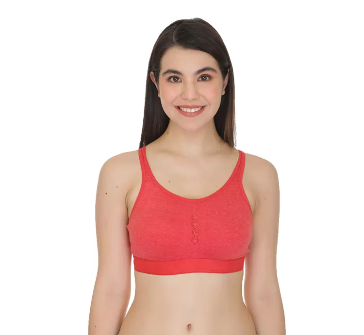 Girls red sports bra outlet
